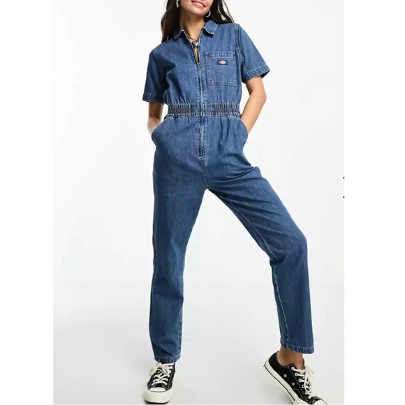 LAST! Dickies Houston Denim jeans Coverall jumpsuit - Picture 2 of 6